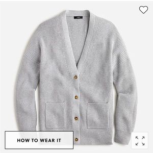 JCrew Grey Cardigan Sweater in XXS
